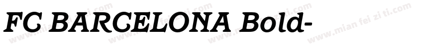 FC BARCELONA Bold字体转换